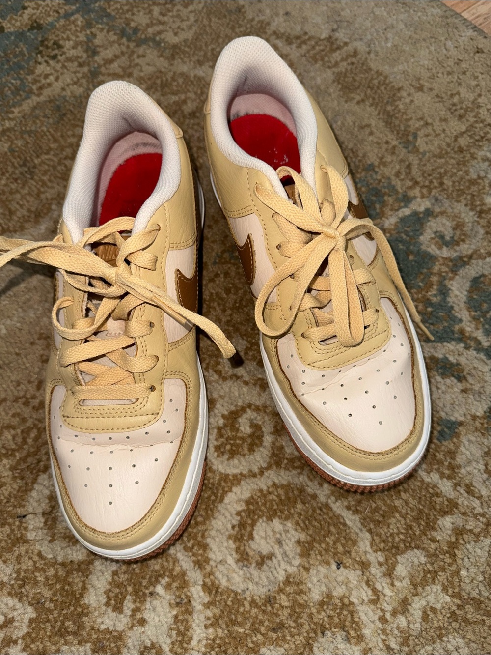 Nike Neutral Beige and White dunks